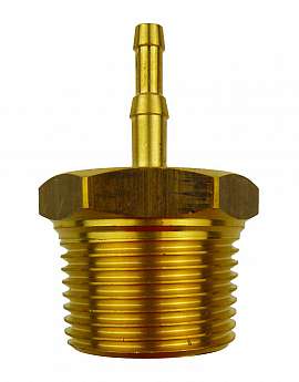 Hose Nozzle - R1' - S4/6 for Hose 4 or 6mm Inside Clearance, Brass