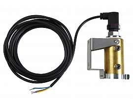 Sensor (float switch) with housing, incl. holder, brass, QU8/6, 5m cable