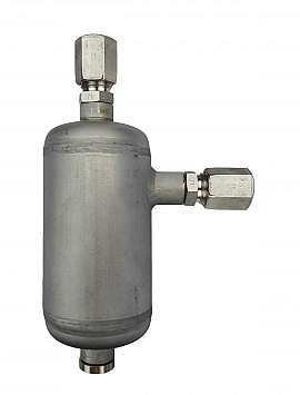 Condensate trap, SWL 8, 100ml, ss, 25bar, drain plug