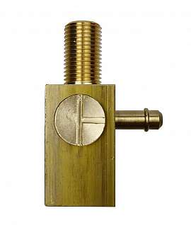 3-Way Cock with Nozzle (right), Brass G1/8'' female, m10x1a