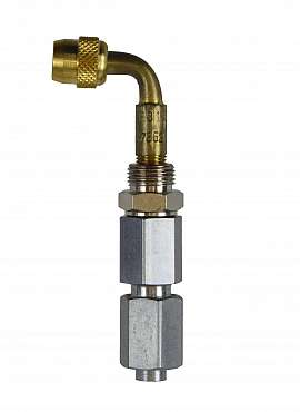 Pipe connection UPP, brass, Schrader valve - FU6/4,