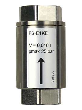 Fl&uuml;ssigkeitssperre FS-E1KE, SW24, V4A, PEEK, EPDM, G1/8'i,