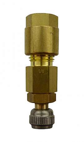 Pipe connection UPP, brass, Schrader valve - CF8/6
