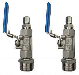 Inst. kit DL.., DLG.., R1'm - ss-CF8/6, shut-off valve, for ss-pipe 8/6x1mm