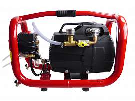 Über-Unterdruck-Pumpe ÜVP218, 230VAC, 1,5 kW, Flsp., KG, Hahn, 2 Manometer