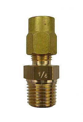Straight Union KV6 - R1/4' R1/4'male, Brass