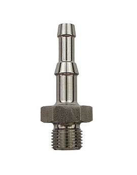 Hose Nozzle S4/6 - R1/8', Stainl. Steel f. Hose 4 or 6 mm Internal Clearance