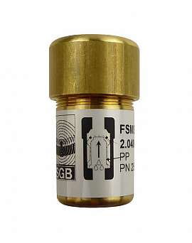 Liquid stop valve FSMS 3, R1/8'f, PN25, brass , PP, NBR sealing