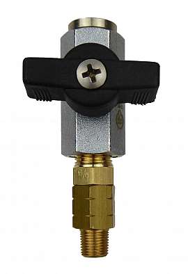 Testvalve OPW, Brass, NPT 1/8'' with Cock PN10 and Plug