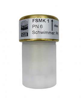 Liquid stop valve FSMK 1, line of sight, R1/8', PN6, brass/PC translucent, PK