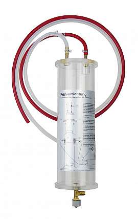 Testing device, max pressure 1,0 bar, pressure or vacuum leak detectors
