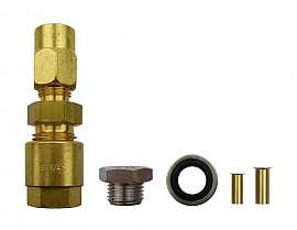 Pipe Connection KPS, brass, KV6 or 1/4'' - CF8/6