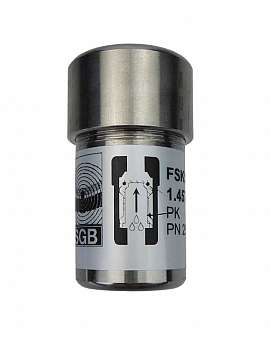 Liquid stop valve FSES 3, R1/8'f, PN25, ss, PK, NBR sealing