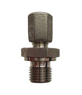 Straight union, 6-G1/4'm, ss, with flange